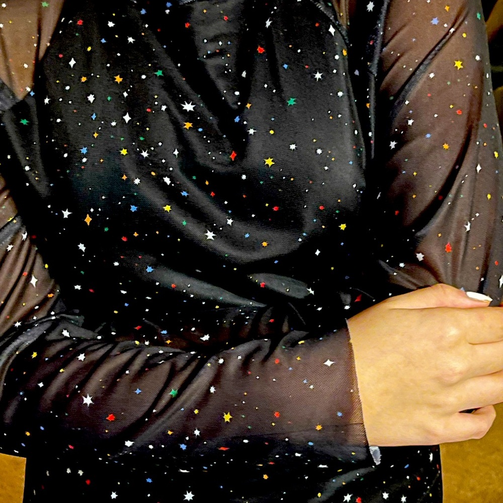 Rachel Antonoff black mesh shirt large